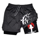 Itachi Gym Shorts 3D Print 2 In 1