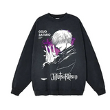 Jujutsu Kaisen Saturo Gojo Washed Crewneck Sweatshirt