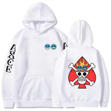 One Piece Fire Fist Ace Print Thick Hoodie