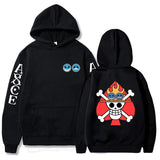 One Piece Fire Fist Ace Print Thick Hoodie