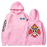 One Piece Fire Fist Ace Print Thick Hoodie