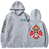 One Piece Fire Fist Ace Print Thick Hoodie